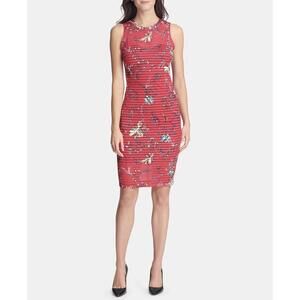 Guess Womens Illusion Neck Bodycon Dress Size 12